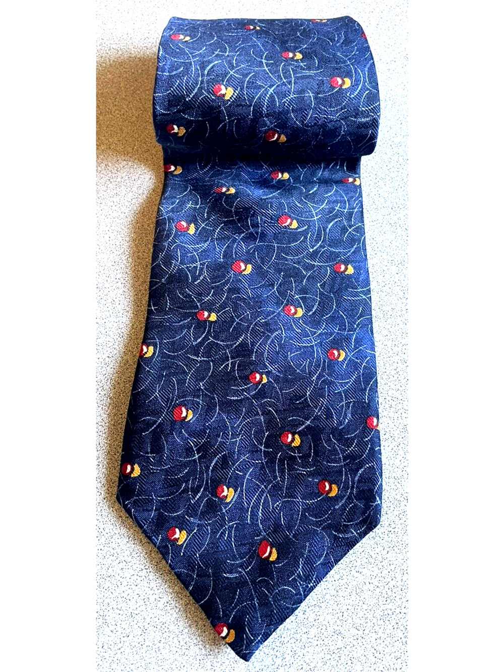 John Henry Men's Tie 60 x 4” Blue 100% Silk Made USA
